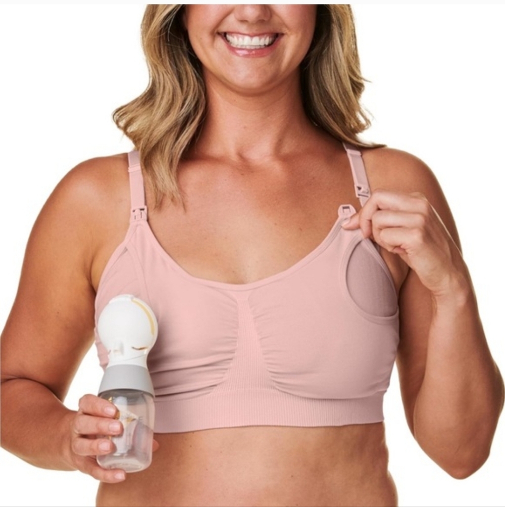 Bravado 2 In 1 Pumping And Nursing Bra Pink Size XL Maternity Comfy New Mom